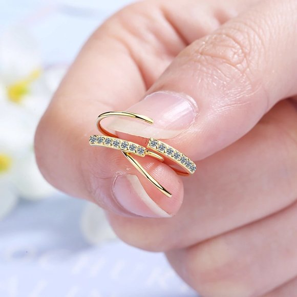 NEW 925 Sterling Silver Pave Diamond Hoop Earrings - Picture 3 of 9